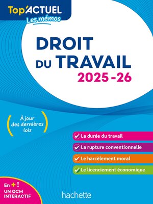 cover image of Top'Actuel Droit du travail  2025-2026